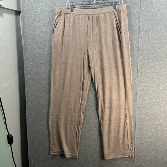 Candace Cameron Bure Brushed Pull-on Pant Brown Heather Large - Picture 1 of 9